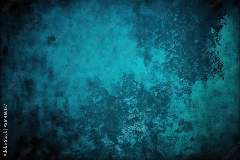 Blue painted grunge texture background. Generative AI
