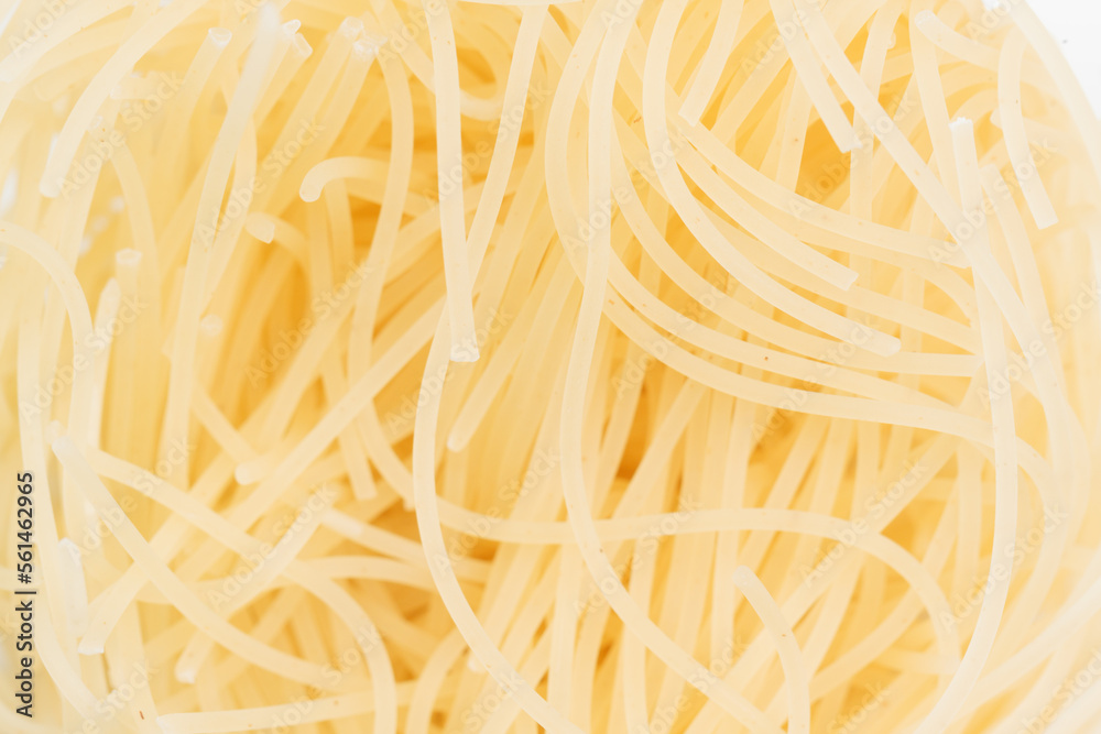 Intricate patterns of boiled noodles. Intricate patterns of boiled noodles.