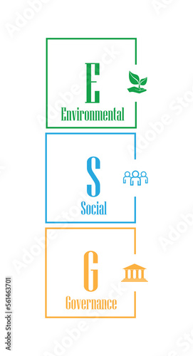 esg icon on white background	