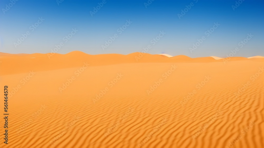 Desert Landscape with Desert sand dunes.