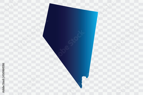 NEVADA Map indigo Color on White Background quality files png