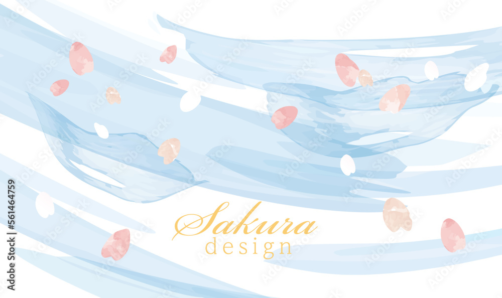 桜の水彩風 春の背景イラスト 桜の水彩風 春の背景イラスト