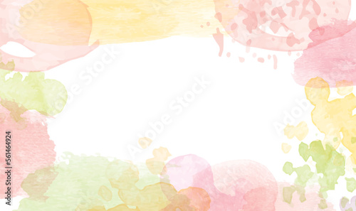 桜の水彩風　春の背景イラスト