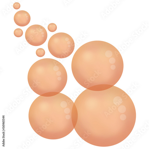 Scattered Orange Bubbles Illustration