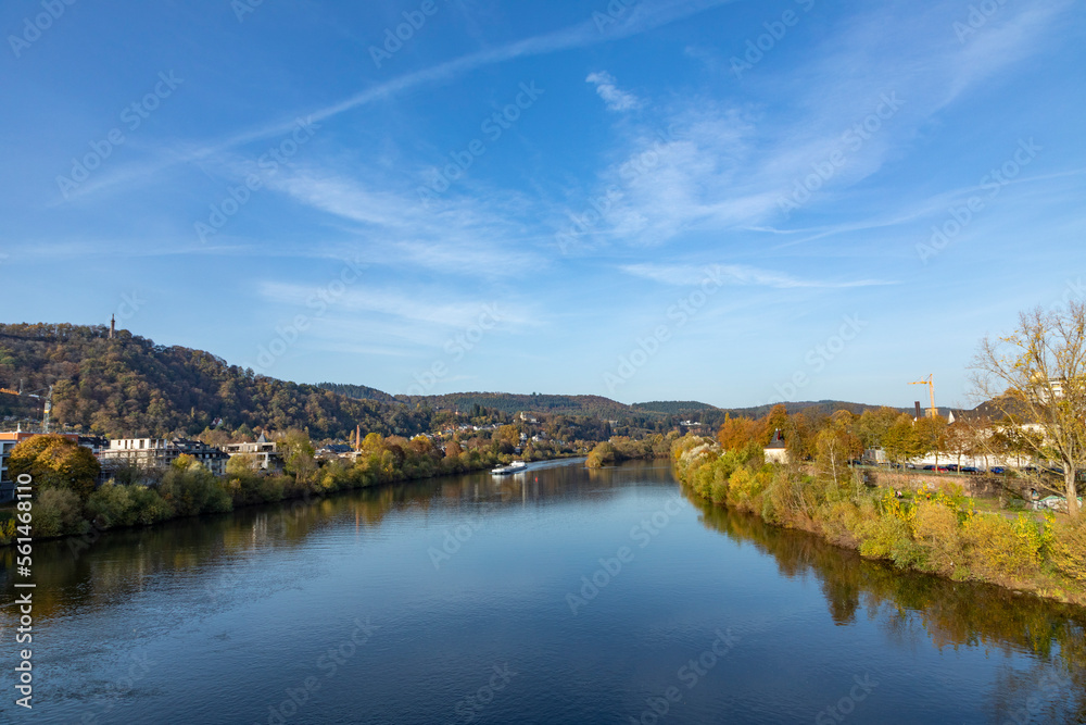 mosel valley in trier under blue sky