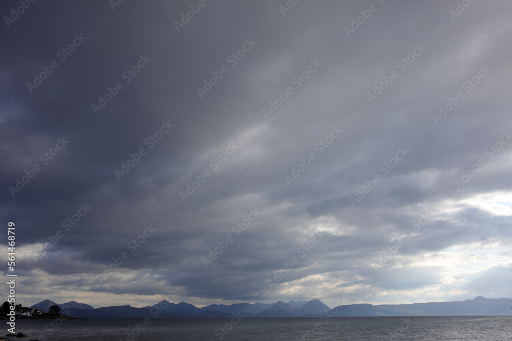 View on the Cuillins from Applecross - Ross and Cromarty - Highlands - Scotland - UK