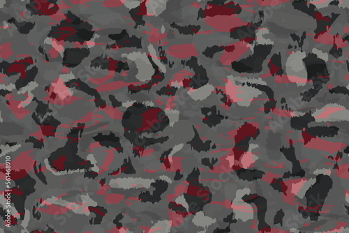 Full seamless watercolor camouflage texture print pattern. Usable for Jacket Pants Shirt and Shorts. Army textile fabric. Unique tie dye military camo. Vector illustration.