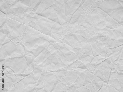 White crumpled paper texture. Background for handcrafts, new year designs decoration, text, lettering, wall screen saver. Page or sheet for interior and exterior decoration. Blank page sheet for decor