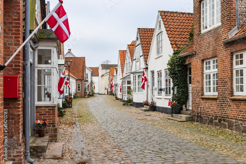 Cityscape of picturesque hanseatic village Tonder in Southern Denmark