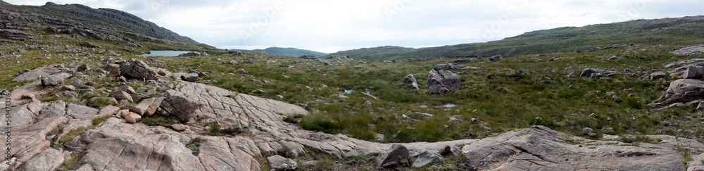 Panorama from Bealach na Ba Viewpoint - Applecross pass raod - Highlands - Scotland - UK