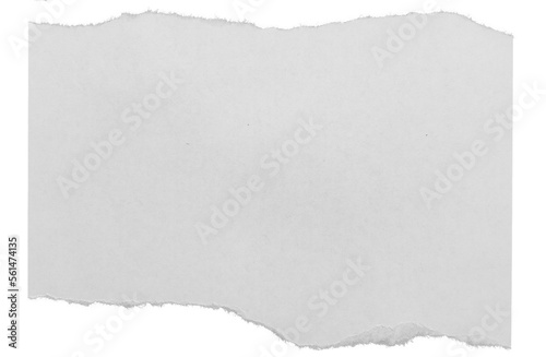 white paper sheets with ragged edges isolated