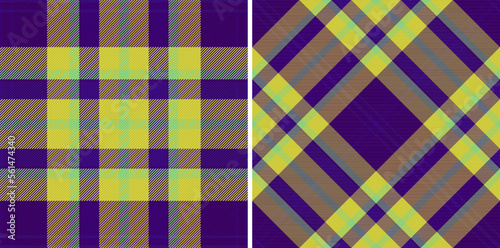 Tartan fabric check. Background plaid pattern. Textile vector seamless texture.