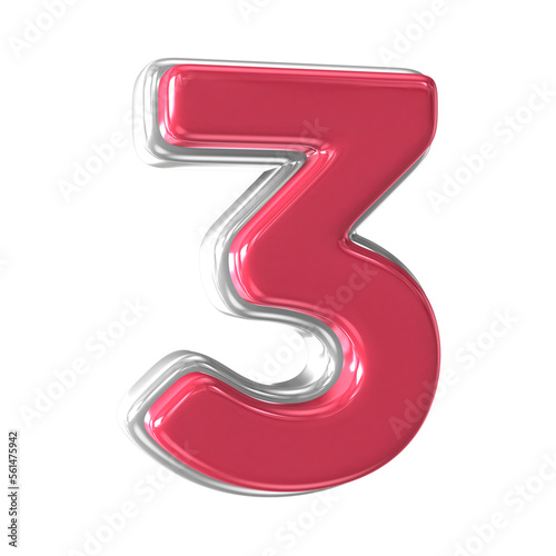 Wallpaper Mural Number Red 3d Torontodigital.ca