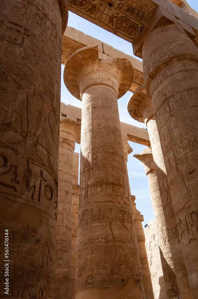 Pharaonic inscriptions at the ancient Egyptian ruins beside the Nile at Luxor, Egypt. . Pharaonic inscriptions at the ancient Egyptian ruins beside the Nile at Luxor, Egypt. .