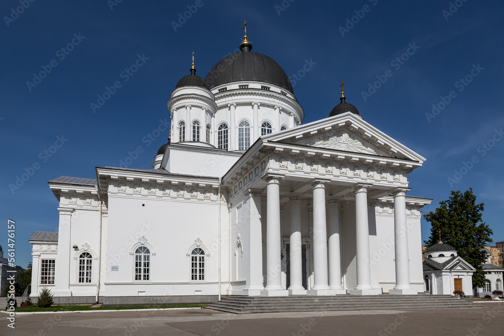 View of the Spassky Staroyarmarochny Cathedral. Nizhny Novgorod. Russia