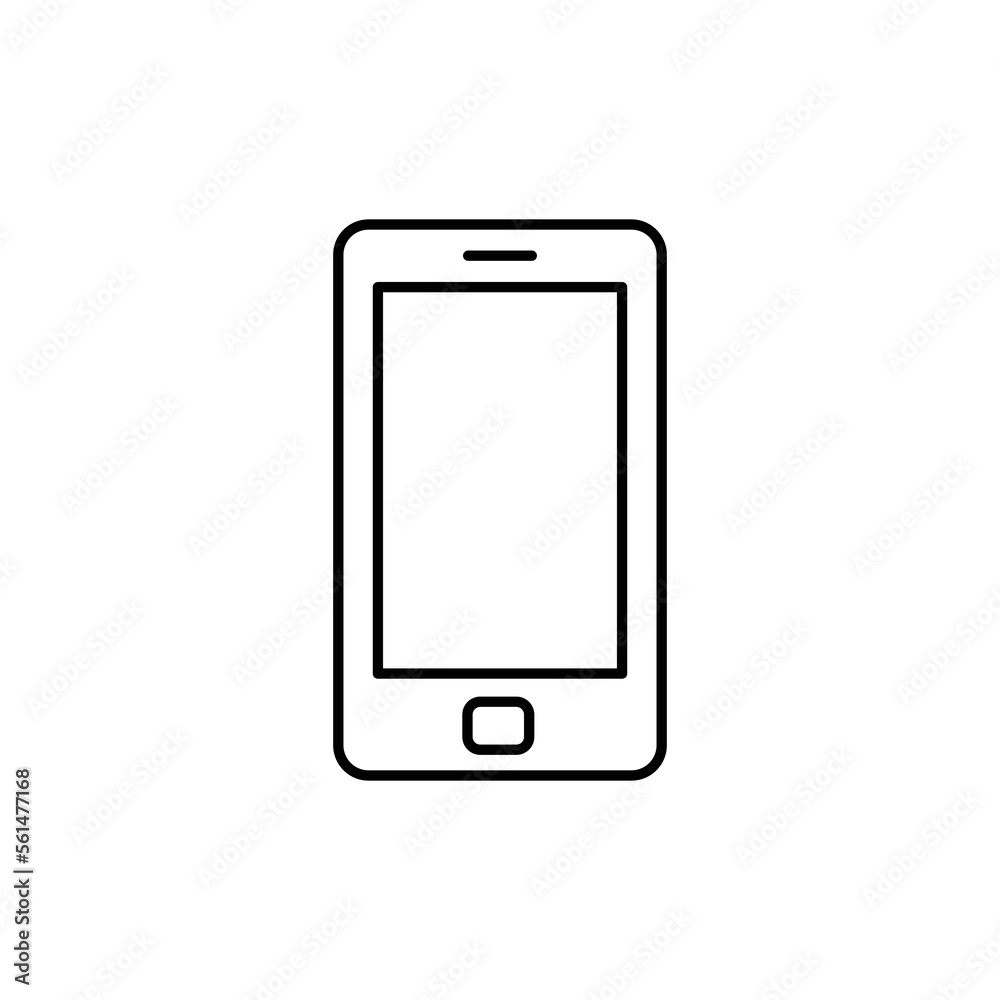 smartphone icon. outline icon smartphone icon. outline icon