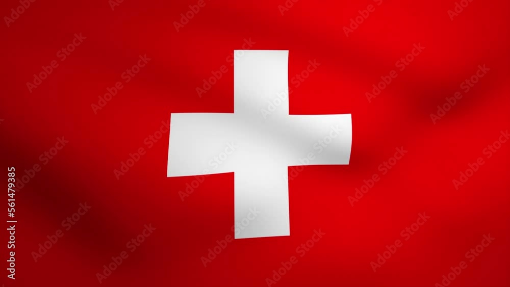 Switzerland Waving Flag Background Animation. Looping seamless 3D animation. Motion Graphic Switzerland Waving Flag Background Animation. Looping seamless 3D animation. Motion Graphic