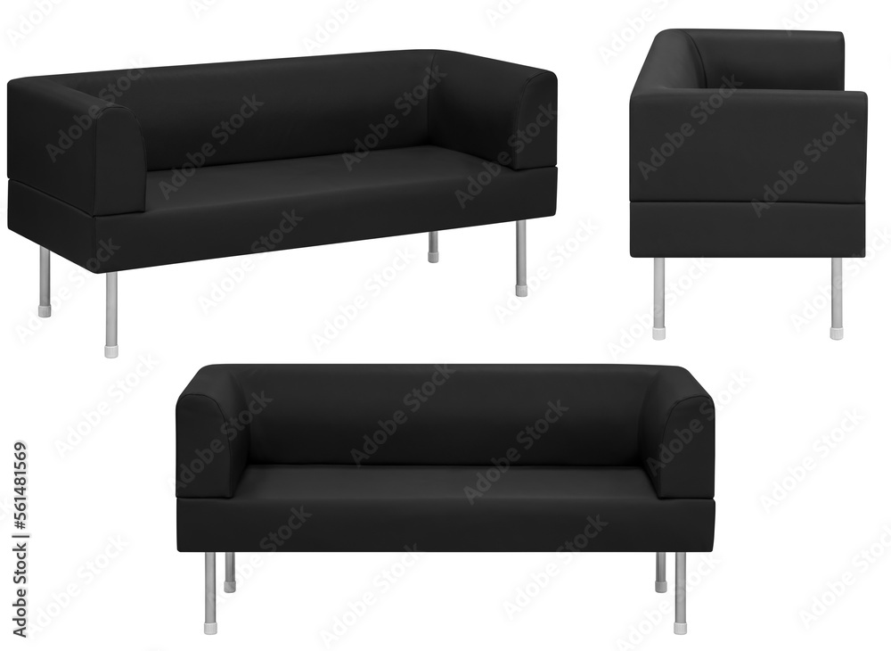 Sofa for office or home. Isolated from the background. In different angles. Interior element Sofa for office or home. Isolated from the background. In different angles. Interior element