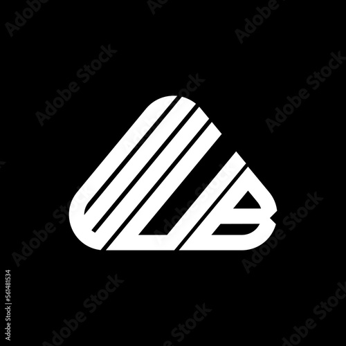 WUB letter logo creative design with vector graphic, WUB simple and modern logo. photo