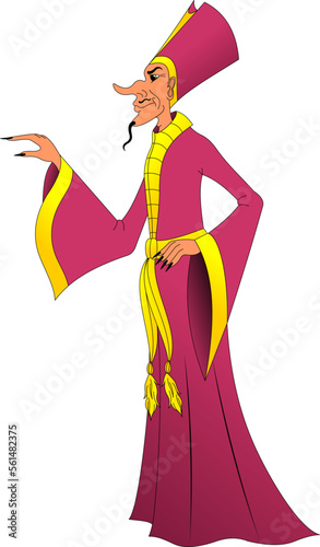 vizier in a gold-trimmed robe