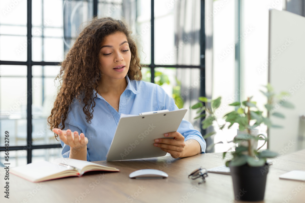Worried frustrated businesswoman shocked by bad news, stressed businesswoman troubled with financial problem. Worried frustrated businesswoman shocked by bad news, stressed businesswoman troubled with financial problem.
