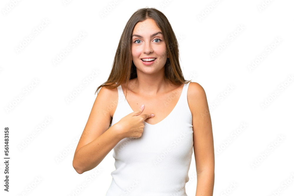 Young pretty woman over isolated background with surprise facial expression Young pretty woman over isolated background with surprise facial expression