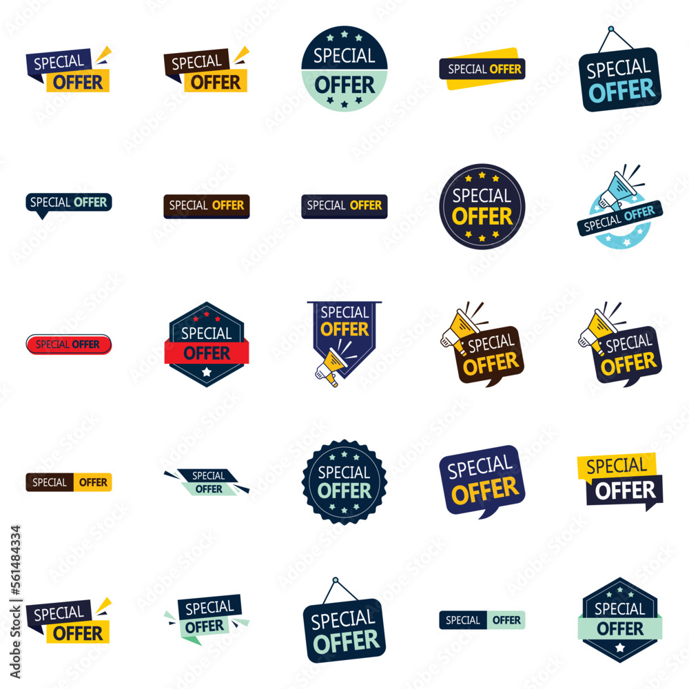 25 Editable Vector Designs in the Special Offer Bundle  Perfect for Personalized Promotions