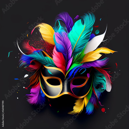 venetian carnival mask, generative ai