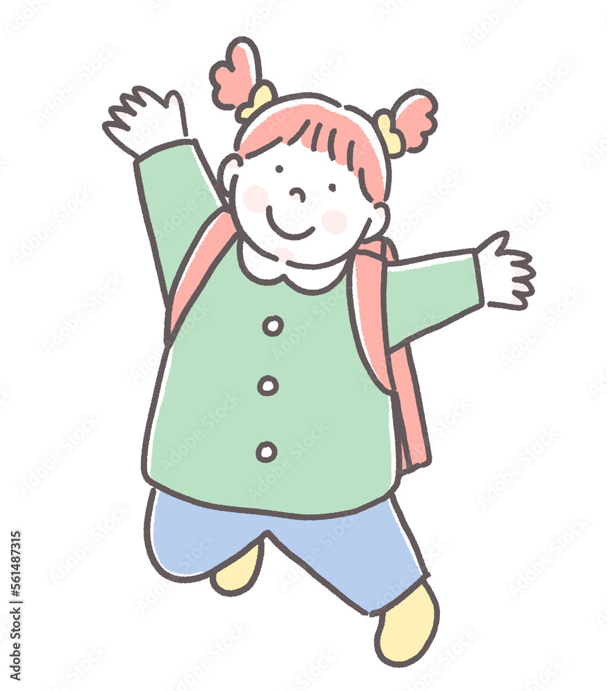 ランドセルと女の子 ランドセルと女の子
