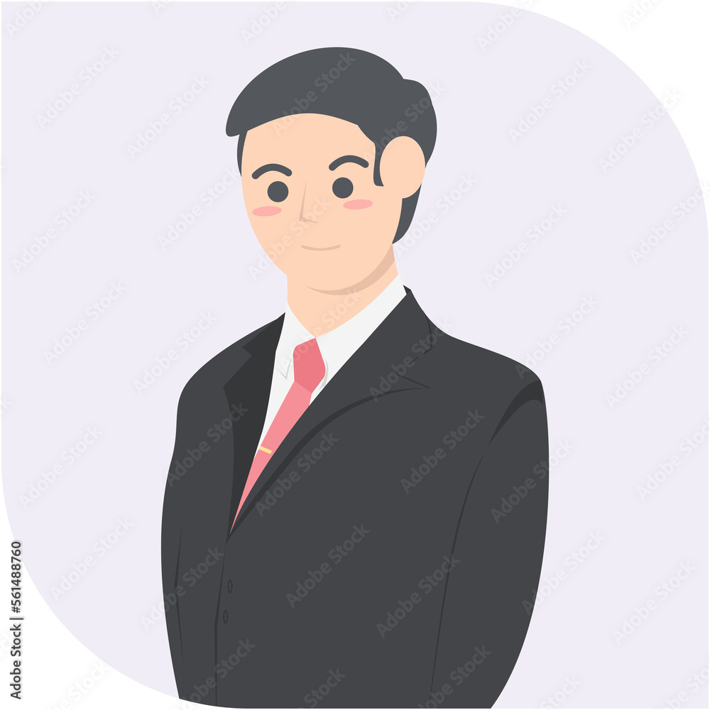 Professional Business Man Employment Avatar Character
