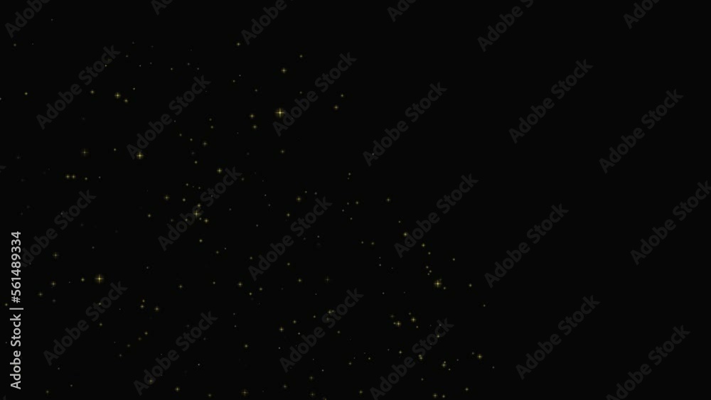 Elegant Gold Star Particle Rotating on Left Side, Seamless loop animation - Alpha channel video Elegant Gold Star Particle Rotating on Left Side, Seamless loop animation - Alpha channel video