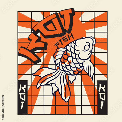Free Vector | Flat design koi fish logo design