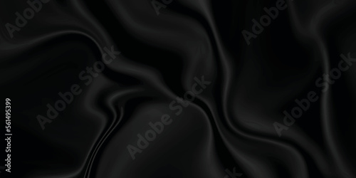 Black texture silk background . Black fabric satin background texture . abstract background luxury cloth or liquid wave or wavy folds of grunge silk texture material or smooth luxurious .