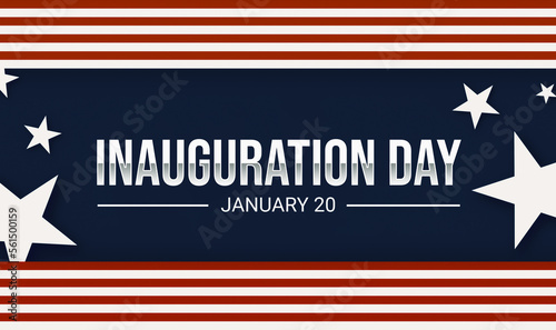 Day of Inauguration in the United States of America background with stars and red stripes. Patriotic presidential inauguration day backdrop