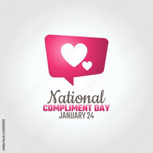 vector graphic of national compliment day good for national compliment day celebration. flat design. flyer design.flat illustration.