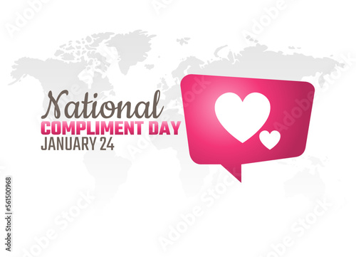 vector graphic of national compliment day good for national compliment day celebration. flat design. flyer design.flat illustration.