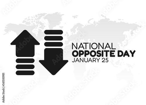 vector graphic of national opposite day good for national opposite day celebration. flat design. flyer design.flat illustration.