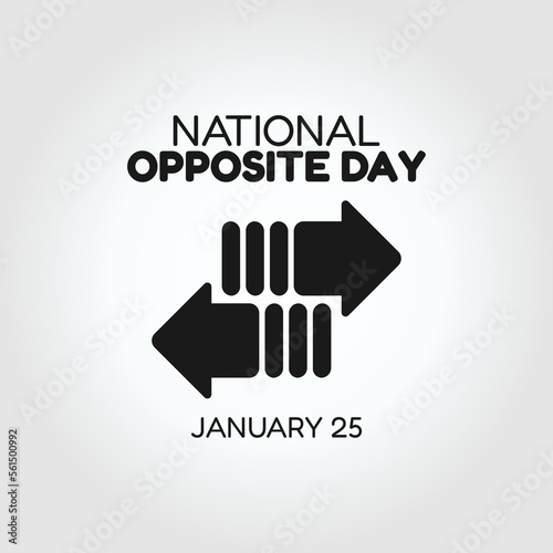 vector graphic of national opposite day good for national opposite day celebration. flat design. flyer design.flat illustration. photo