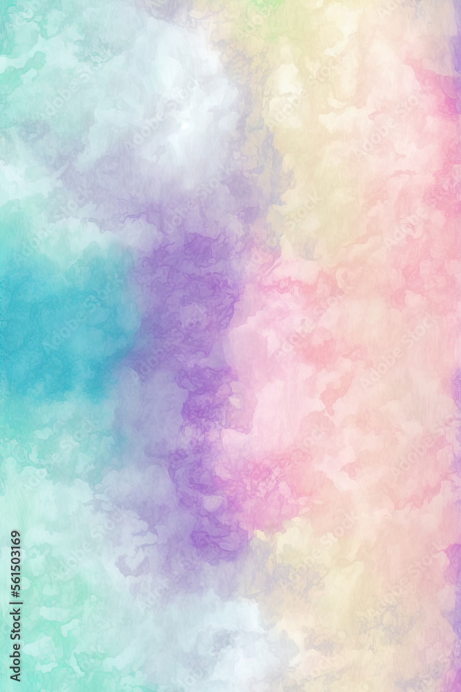 Colorful watercolor abstract pastel texture wallpaper made with Generative AI.