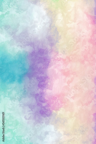 Colorful watercolor abstract pastel texture wallpaper made with Generative AI.