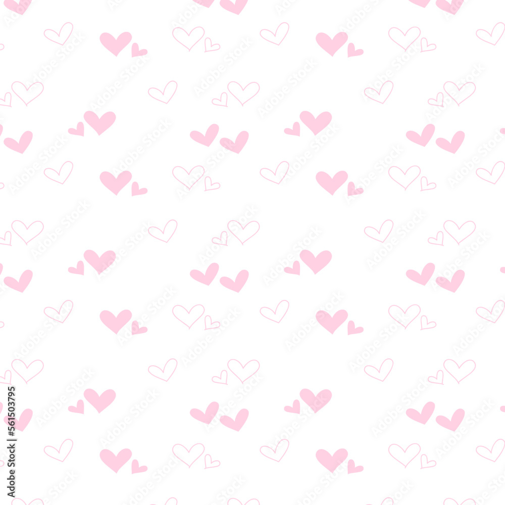 Cute Pastel Pink Valentine Heart Pattern