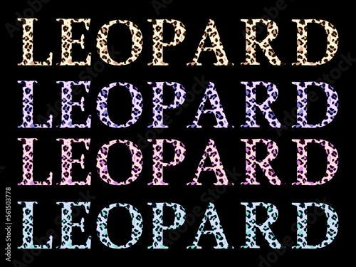 Leopard Patterned Word Alphabet Letter