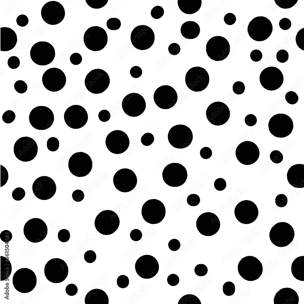 Black and white seamless polka dot pattern. Monochrome, dotted vector background. Geometric abstract with black circles. EPS 10. Black and white seamless polka dot pattern. Monochrome, dotted vector background. Geometric abstract with black circles. EPS 10.