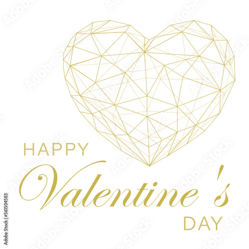 happy valentine day gold