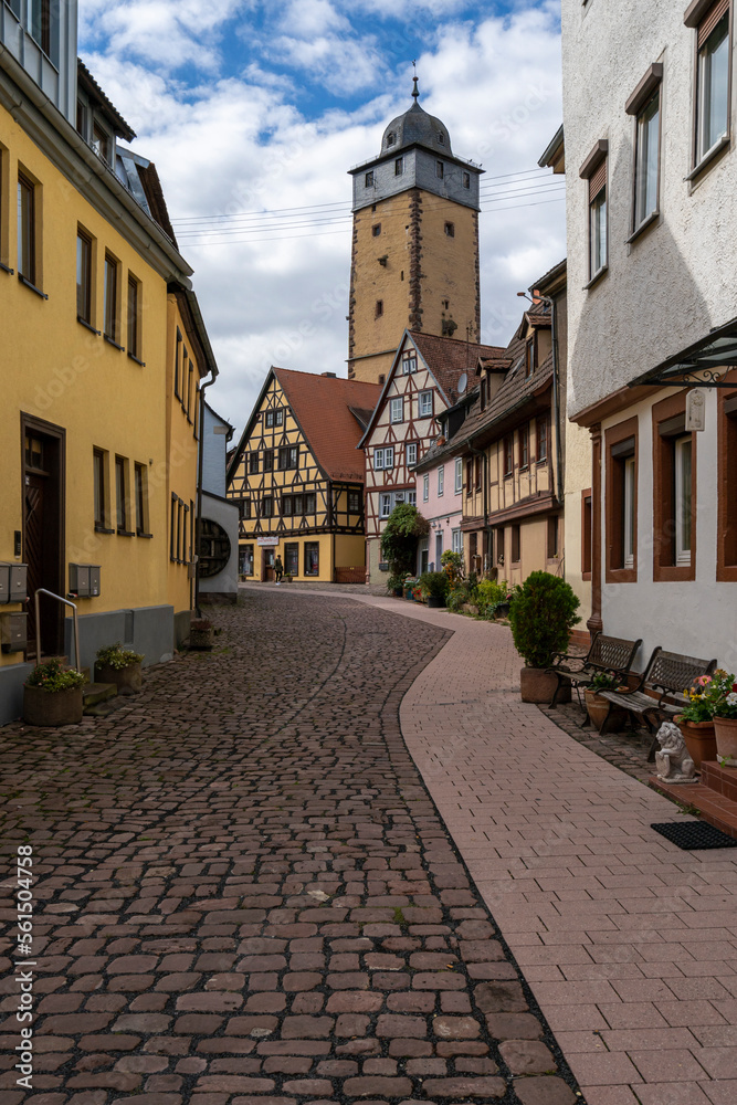 Historischer Ortskern von Lohr am Main, Landkreis Main-Spessart, Unterfranken, Bayern, Deutschland.