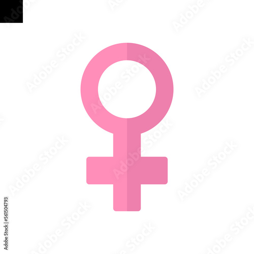 femenine icon logo flat style vector photo