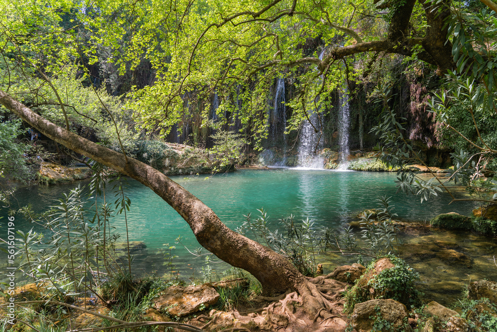 Obraz premium Famous Kursunlu Waterfalls in Antalya, Turkey