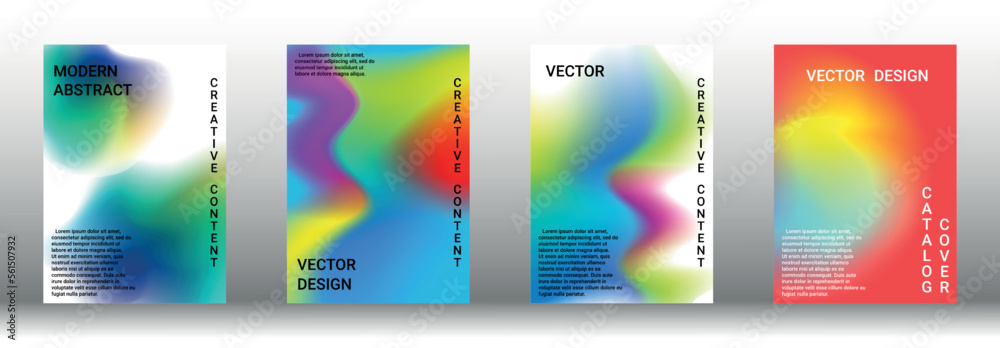 Artistic covers design. Creative fluid colors backgrounds. Set of abstract covers