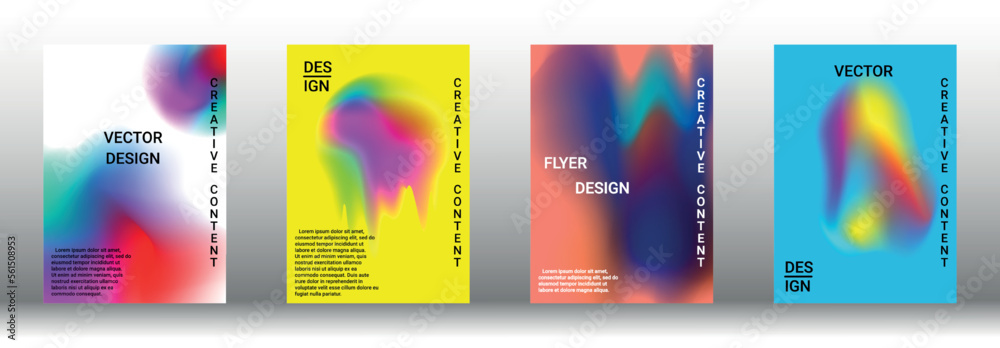 Artistic covers design. Creative fluid colors backgrounds. Set of abstract covers