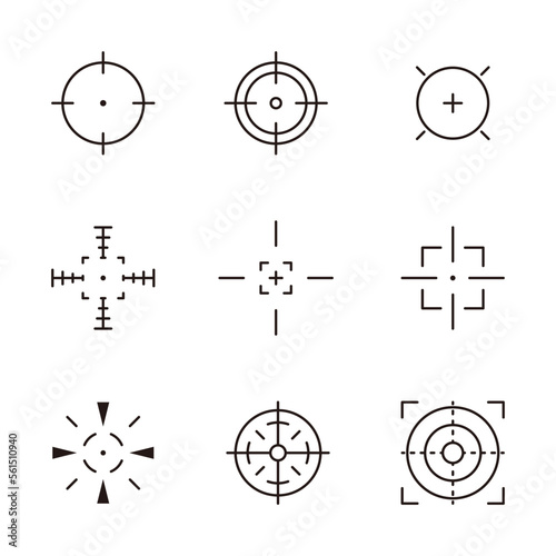 set of black and white target